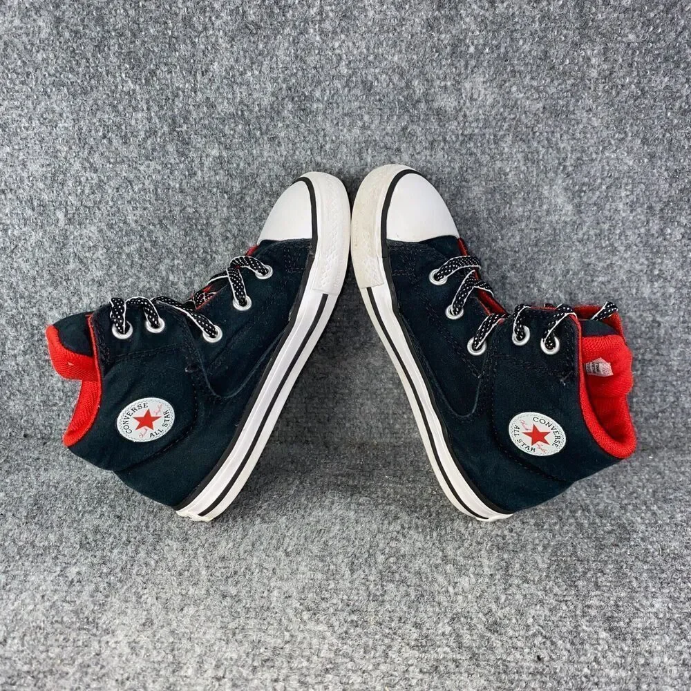 Converse Kids Black and Red High-Top Sneakers
